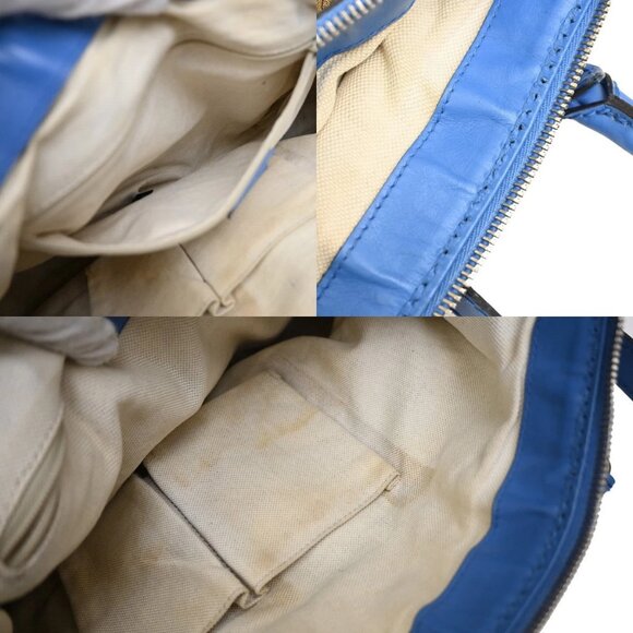 GUCCI GG Pattern Sukey 2Way Shoulder Hand Bag Canvas Leather Brown Blue 86EF497 - Picture 14 of 16